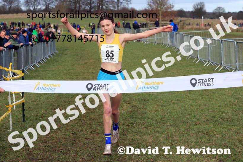 Girls Under-15s 2024 Northern Cross Country Champs., Sedgefield. Photo: David T. Hewitson/Sports for All Pics